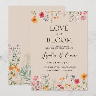 Invitación Love is in Bloom Wildflower Bridal Shower