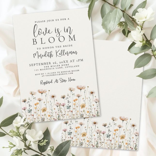 Invitación Love Is In Bloom Wildflower Bridal Shower (Love Is In Bloom Wildflower Bridal Shower Invitation)