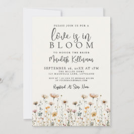Invitación Love Is In Bloom Wildflower Bridal Shower