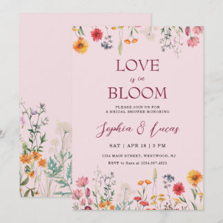 Invitación Love is in Bloom Wildflower Bridal Shower