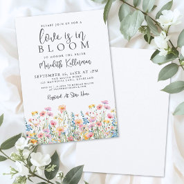 Invitación Love Is In Bloom Wildflowers Bridal Shower