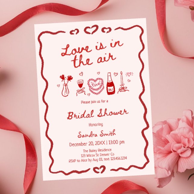 Invitación Love Is In The Air Bridal Shower (Subido por el creador)