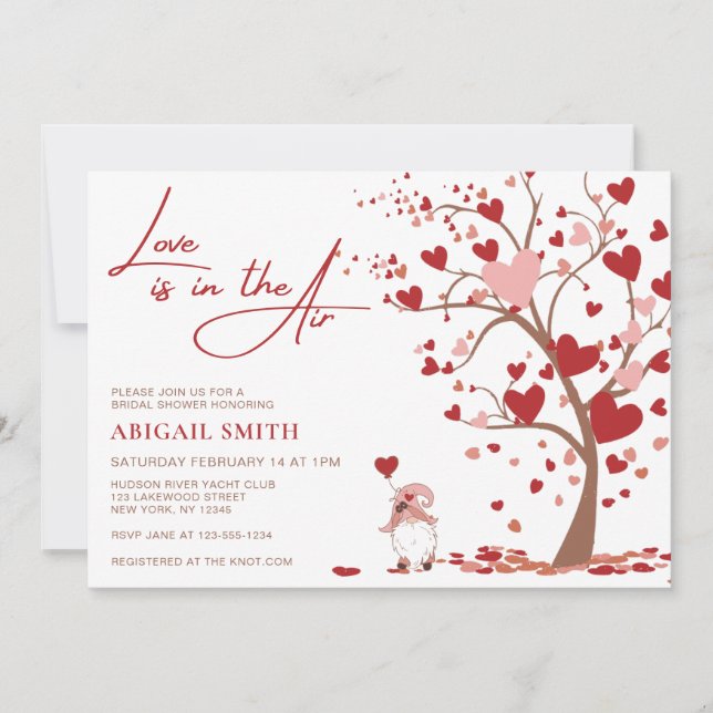 Invitación LOVE IS IN THE AIR BRIDAL SHOWER Invitation (Anverso)