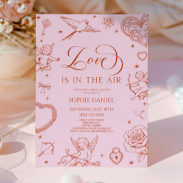 Invitación Love Is In The Air Valentine's Day Bridal Shower