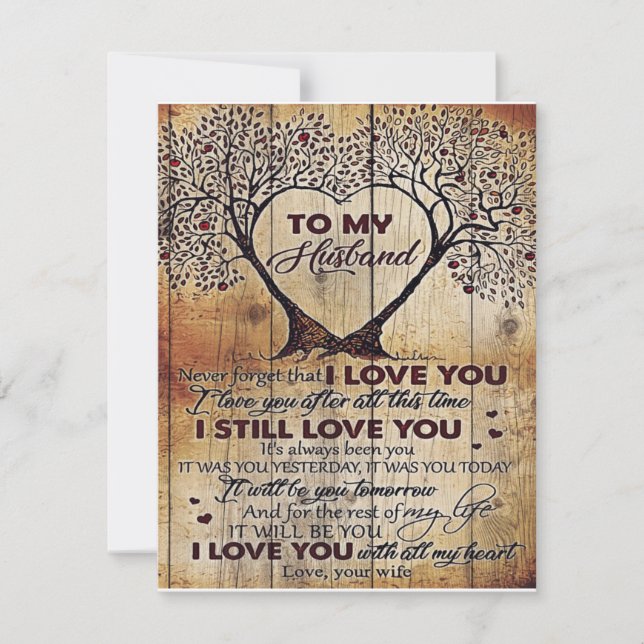 Invitación Love Letter To Husband | Special Gift For Man | (Anverso)