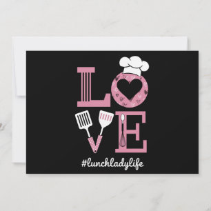 Invitación Love Lunch Lady Life Divertidos regalos Día de San