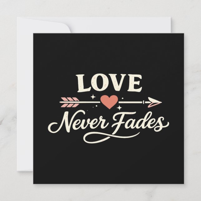 Invitación Love Never Fades Right Pointing Matching Couple (Anverso)