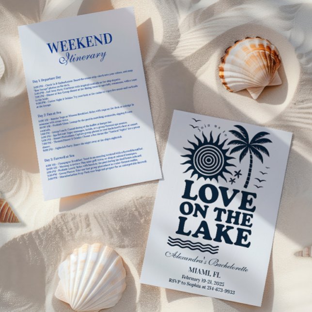 Invitación Love on the Lake Bachelorette Weekend (Subido por el creador)
