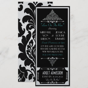 Invitación "Love On The Run" una boda fugitiva