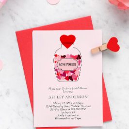 Invitación Love Potion Valentine Theme Bridal Shower