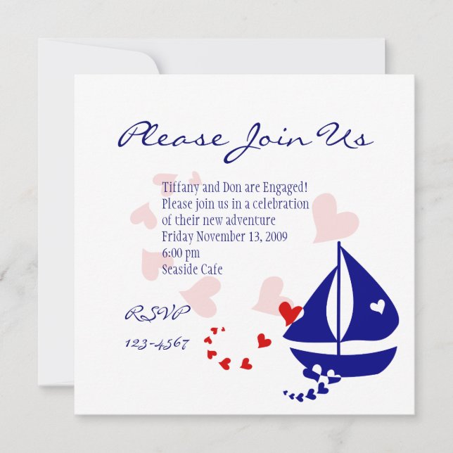 Invitación Love Sails (Anverso)