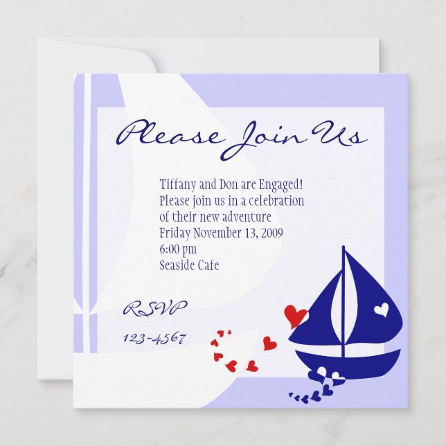 Invitación Love Sails (Anverso)
