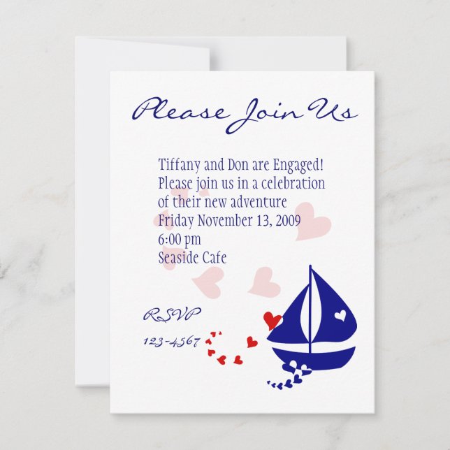 Invitación Love Sails (Anverso)