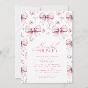 Invitación Love Shack Rosa Lazo Coquette Despedida de Soltera