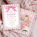 Invitación Love Shack Vintage Fancy ONE Chica Cumpleaños<br><div class="desc">Amor Shack Vintage Fancy ONE Chica Invitación al cumpleaños</div>