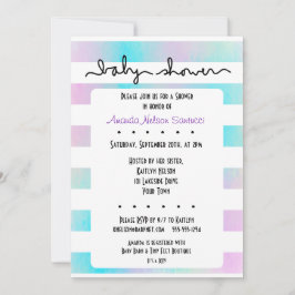 Invitación Love Stripes Boy o Chica Baby Shower
