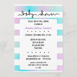 Invitación Love Stripes Boy o Chica Baby Shower