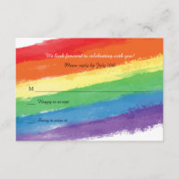 Love Wins Rainbow Response Card