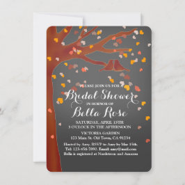 Invitación Lovebirds corazón de roble duelo de novia amor1