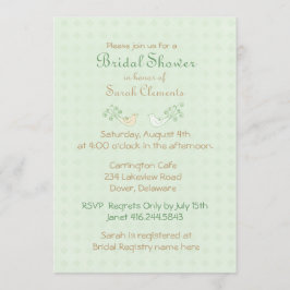 Invitación Lovebirds Mint Boda Bridal Shower