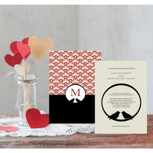 Invitación Lovebirds Wedding Invitations (Subido por el creador)