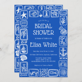 Invitación LoveNotes de Sea Modern PERSONALIZADO QR Bridal Sh