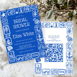 Invitación LoveNotes from Sea Bridal Shower Modern PERSONALIZ