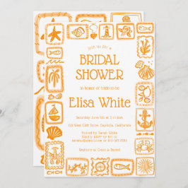 Invitación LoveNotes from the Sea Bridal Shower Modern PERSON