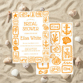 Invitación LoveNotes from the Sea Bridal Shower Modern PERSON