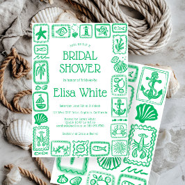 Invitación LoveNotes from the Sea Bridal Shower Modern PERSON