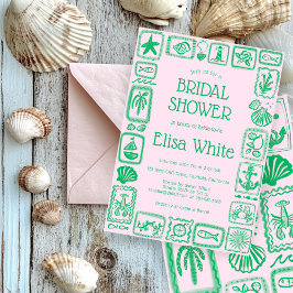 Invitación LoveNotes from the Sea Bridal Shower Modern PERSON