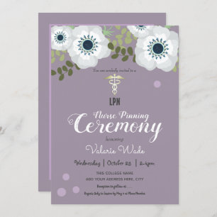 Invitación LPN Ceremonia de graduación Anemona