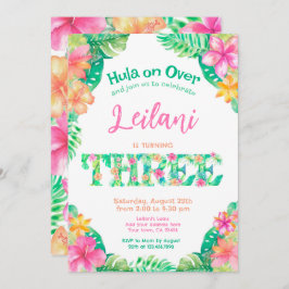 Invitación Luau 3.ᵉʳ cumpleaños