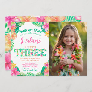 Invitación Luau 3.ᵉʳ cumpleaños