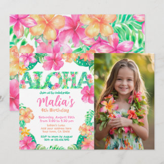 Invitación Luau Birthday