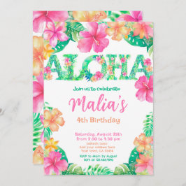Invitación Luau Birthday