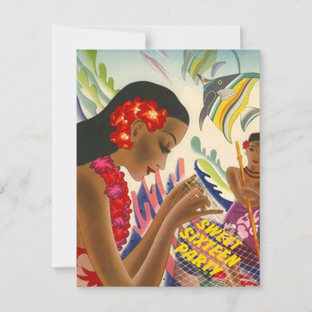 INVITACIÓN LUAU DE LA FIESTA DE CUMPLEAÑOS DEL (Anverso)