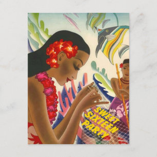 INVITACIÓN LUAU DE LA FIESTA DE CUMPLEAÑOS DEL