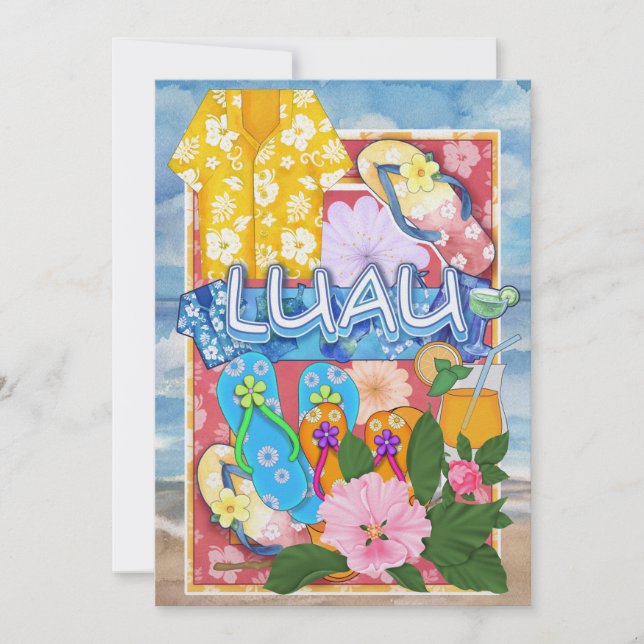 Invitación Luau de SRF (Anverso)