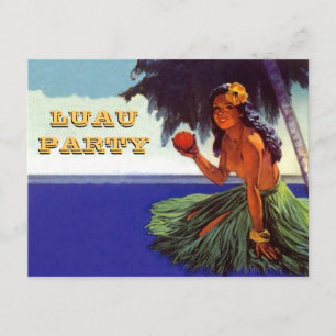 INVITACIÓN LUAU HULA DANCE PARTY INVITATION ~ DULCE