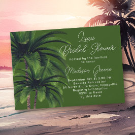 Invitación Luau Palm Trees Boda Bridal Shower