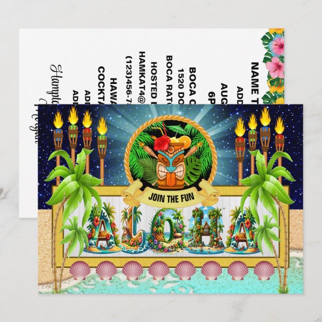 Invitación LUAU - Ver al dorso (Anverso / Reverso)