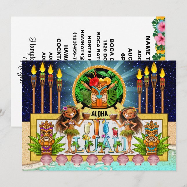 Invitación LUAU - Ver Atrás (Anverso / Reverso)