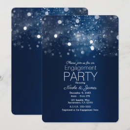 Invitación Luces Brillantes Plateadas de Invierno para Compro