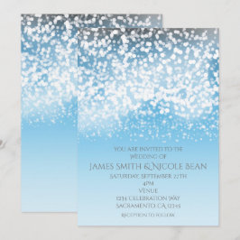 Invitación Luces Brillantes Romántico Invierno Mágico