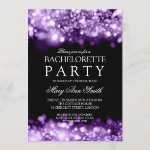 Invitación Luces chispeantes del fiesta elegante de