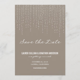 Invitación Luces Colgantes Elegantes para Salvar la Fecha