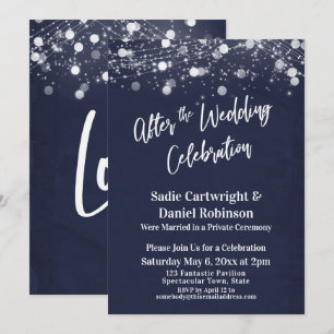 Invitación Luces con Texturas Después de la Celebración de Bo