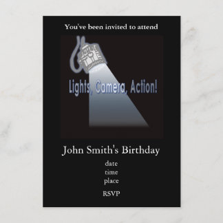 Invitación ¡Luces de acción de cámara!