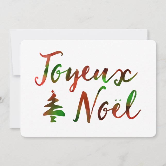 Invitación Luces de árbol de bokeh de Joyeux Noel (Anverso)